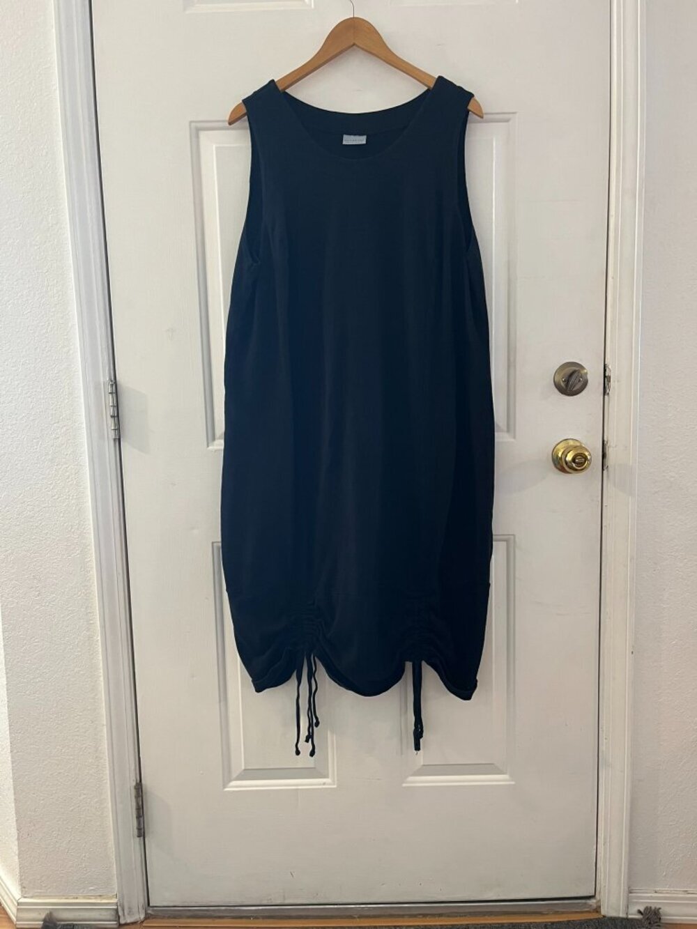 Pacificotton San Francisco Woman's 100% Cotton Black lagoonlook Dress Sz XL